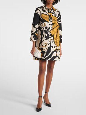 La DoubleJ Artemis floral wool-blend minidress